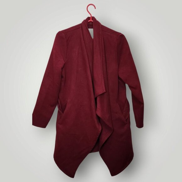 REVAMPED WOMENS SIZE MEDIUM RED TRENCH COAT - Picture 7 of 8